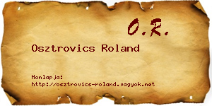 Osztrovics Roland névjegykártya